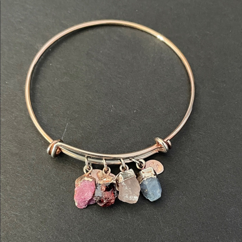 Elegant Multi-Stone Charm Bracelet - Picture 3 of 3